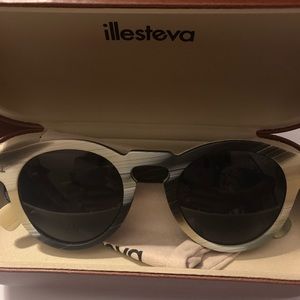 Illesteva Leonard Matte Dark Horn Sunglasses